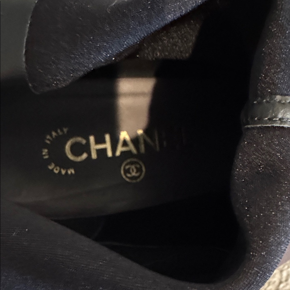 CHANEL Women's Dark Gray and Black Ankle Boots - Picture 12 of 13